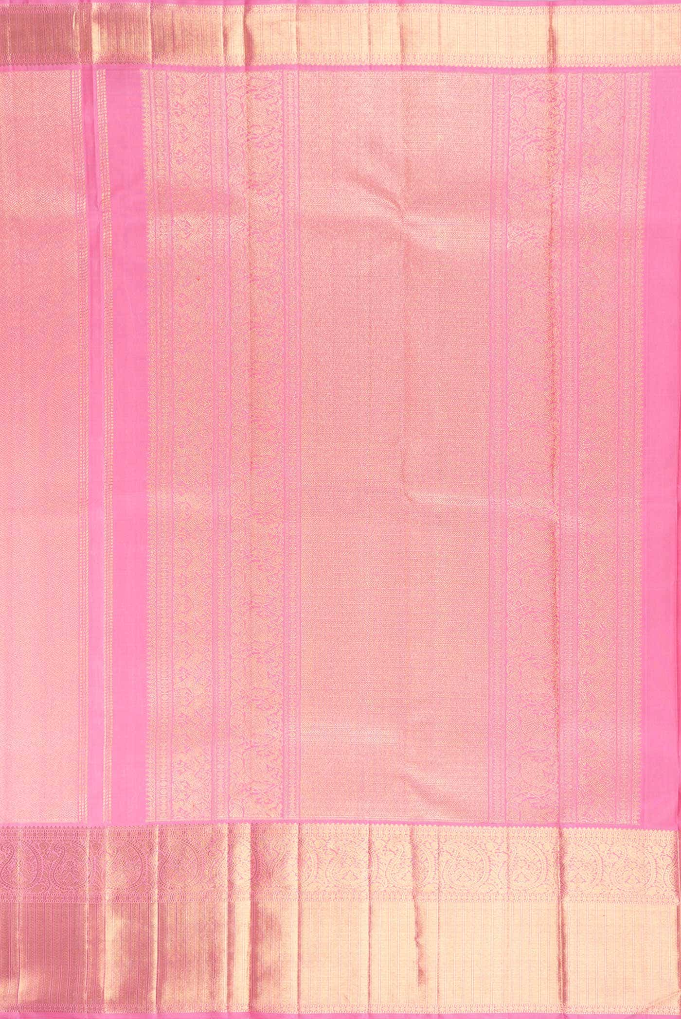 Pure Silk Pure Zari Pink Dual Tone Kanchipuram Saree