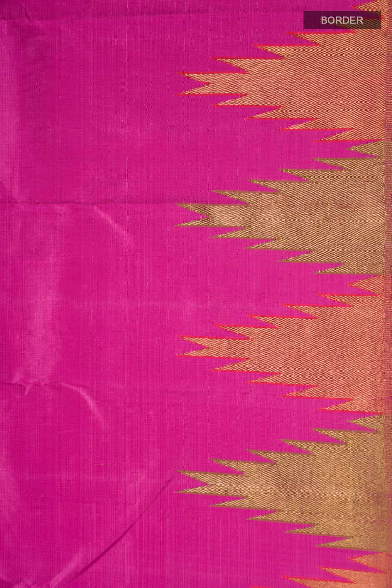 Pure Silk Pure Zari Pink Kanchipuram Saree
