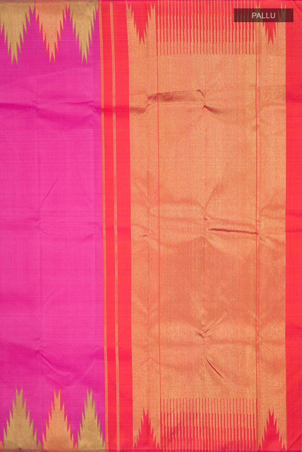 Pure Silk Pure Zari Pink Kanchipuram Saree