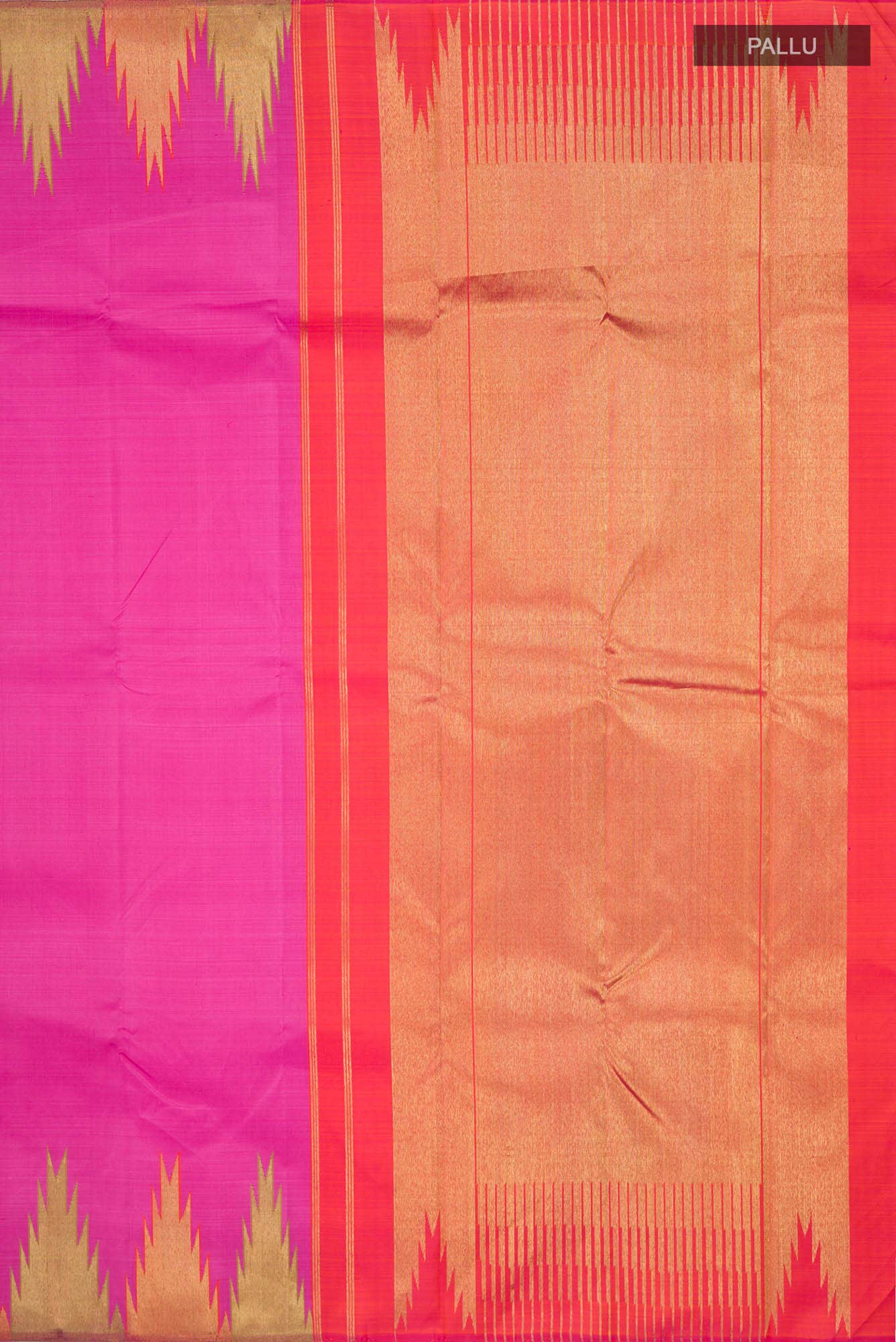 Pure Silk Pure Zari Pink Kanchipuram Saree