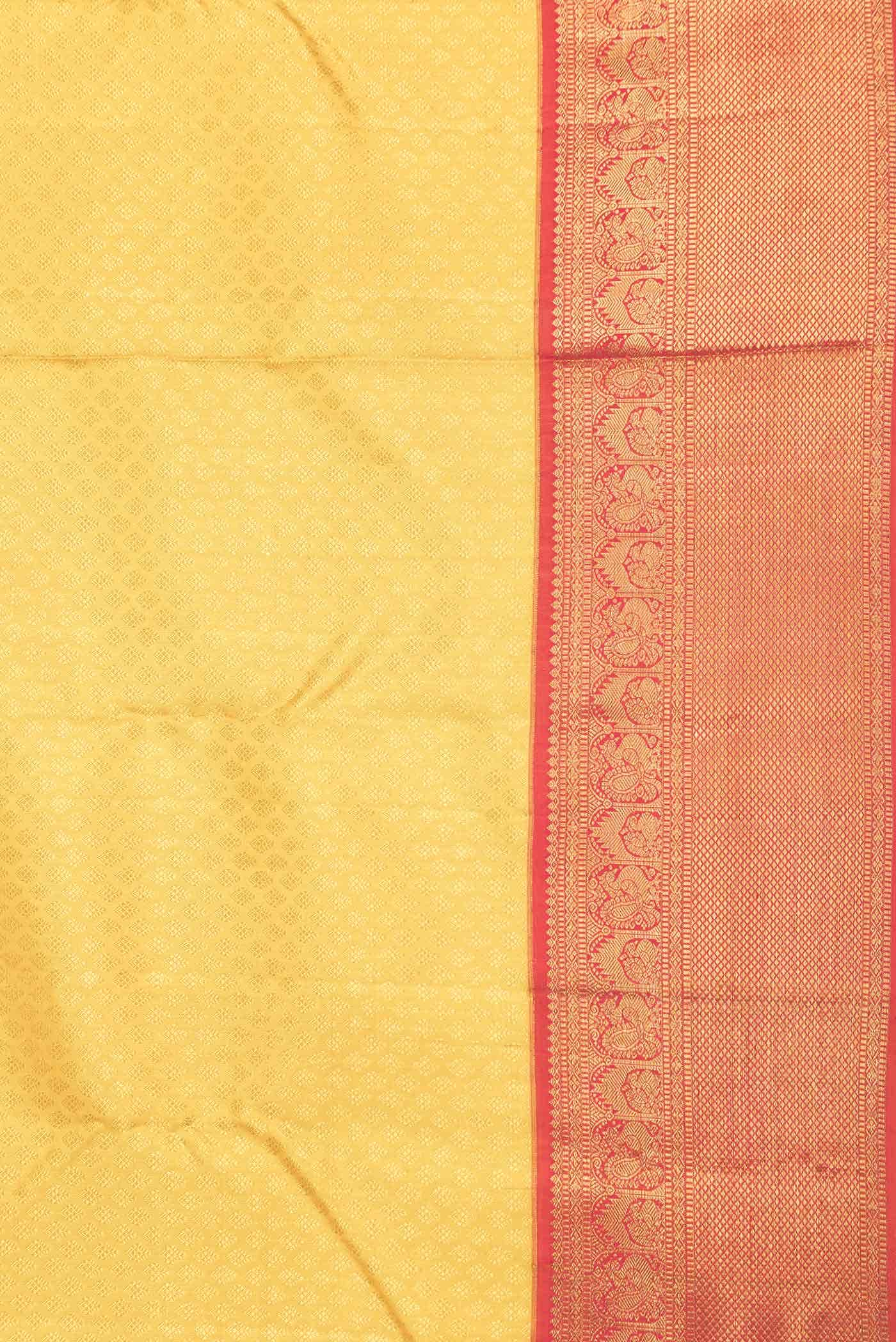 Yellow Dual Tone Kanchipuram Silk Saree