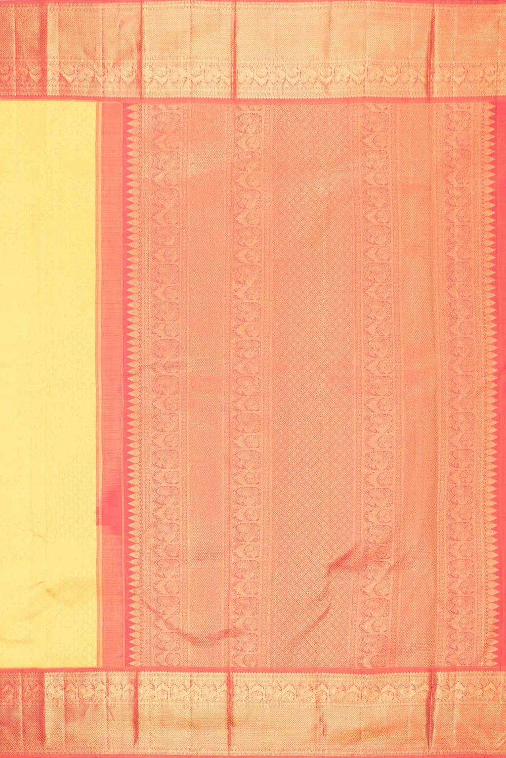 Yellow Dual Tone Kanchipuram Silk Saree