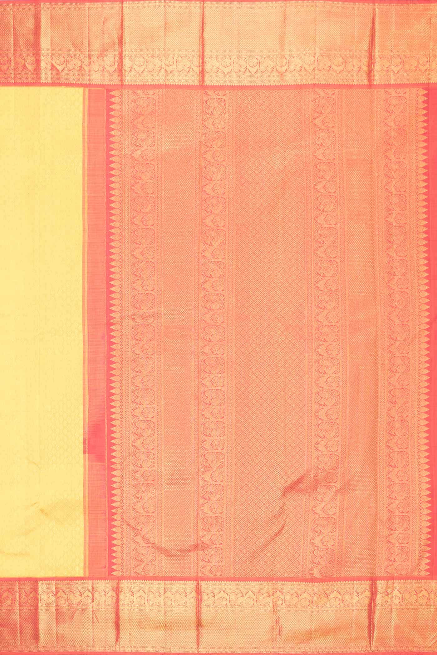 Yellow Dual Tone Kanchipuram Silk Saree