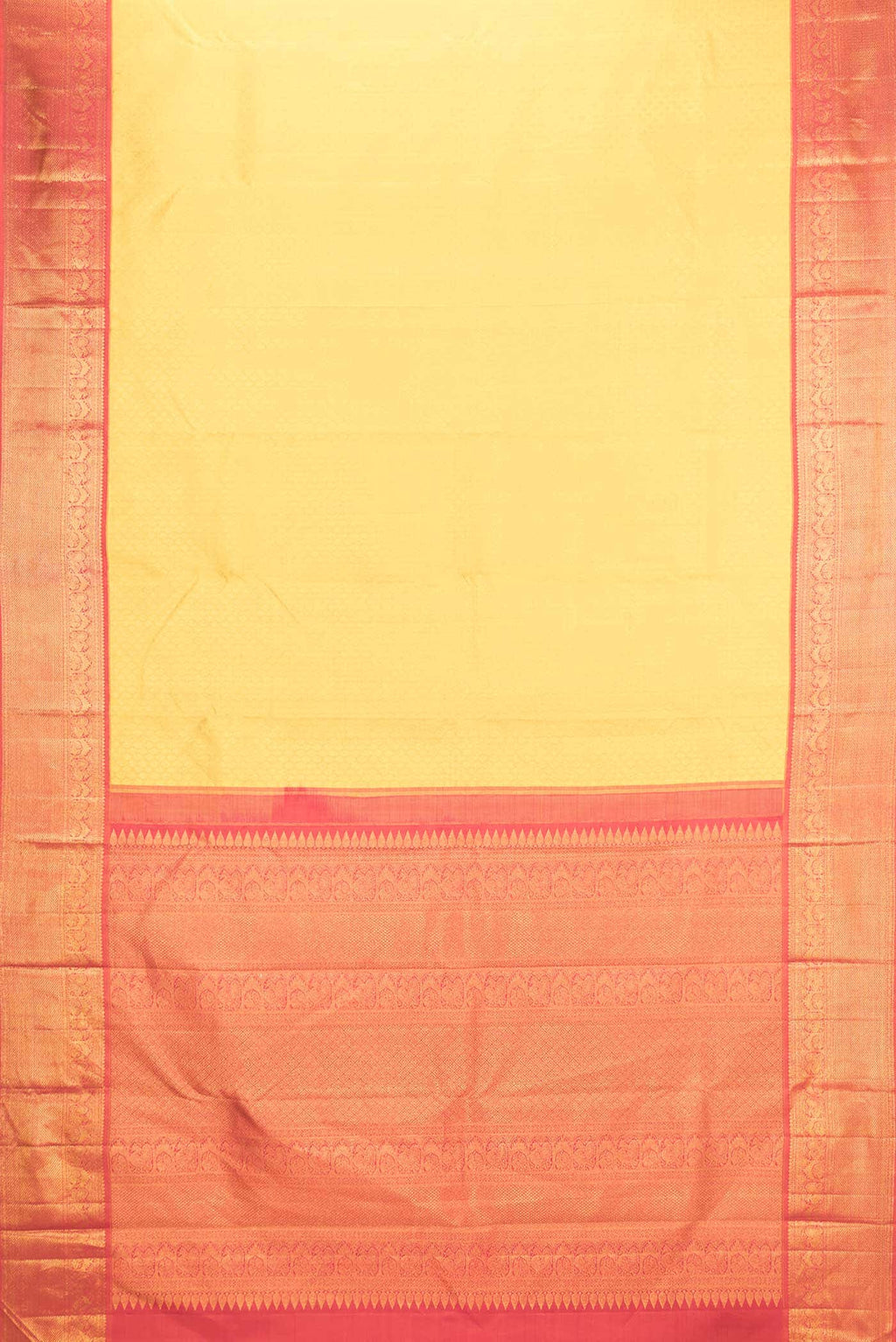 Yellow Dual Tone Kanchipuram Silk Saree