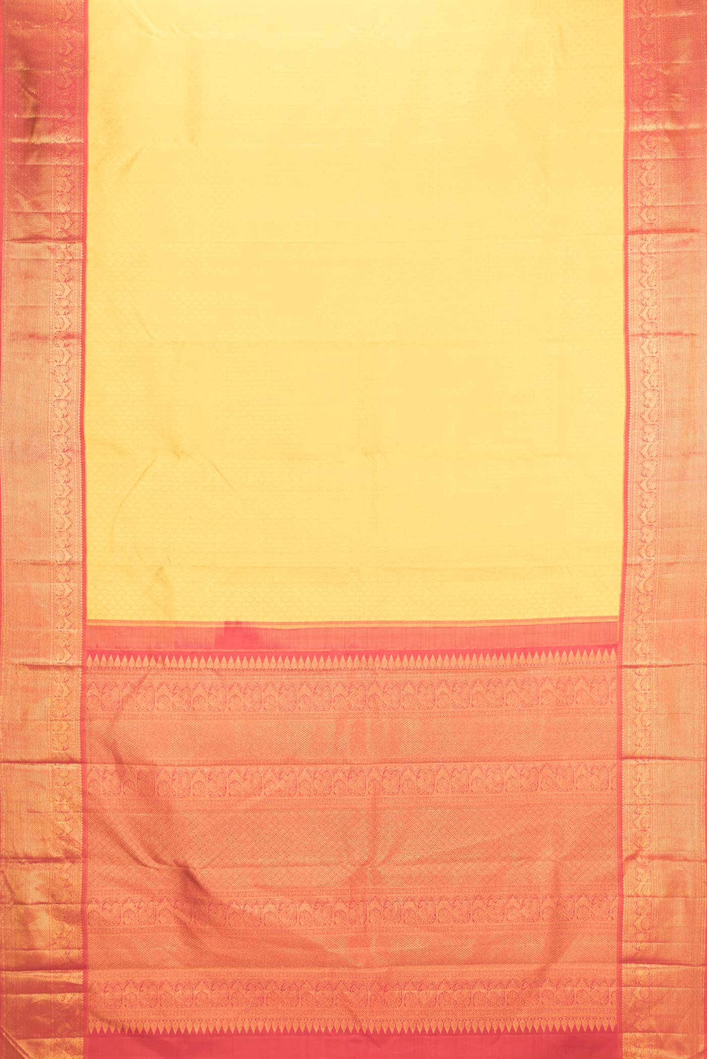 Yellow Dual Tone Kanchipuram Silk Saree