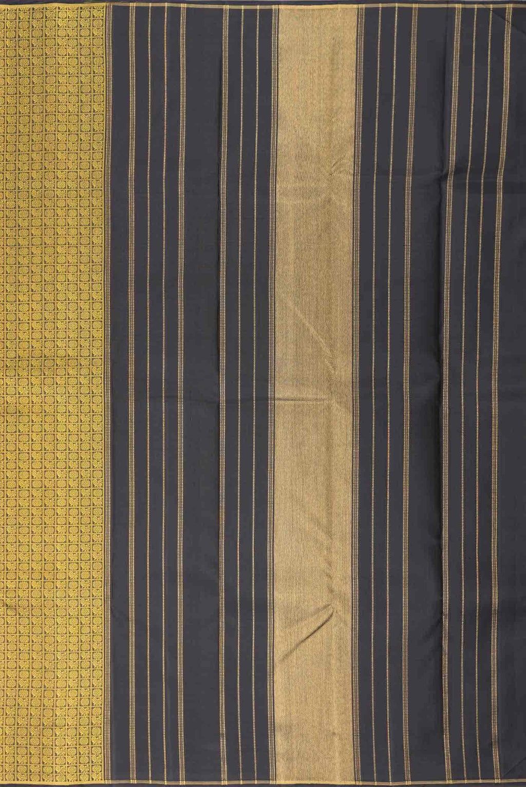 Pure Silk Pure Zari Black Kanchipuram Saree