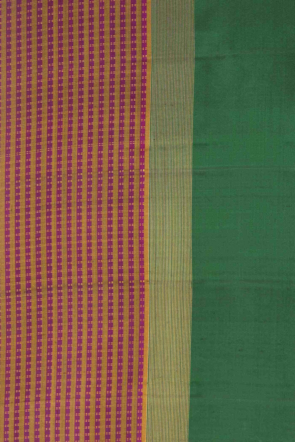 Pure Silk Pure Zari Magenta Dual Tone Kanchipuram Saree