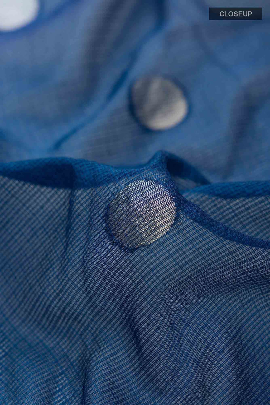 Blue Blended Kota Silk Saree