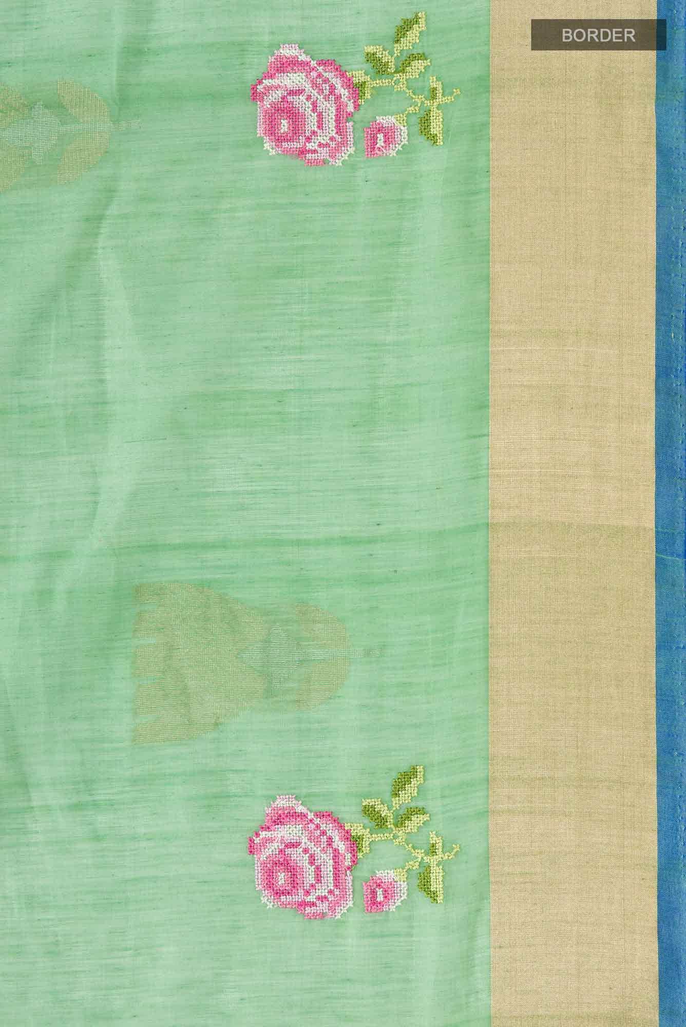 Green Silk Cotton Saree