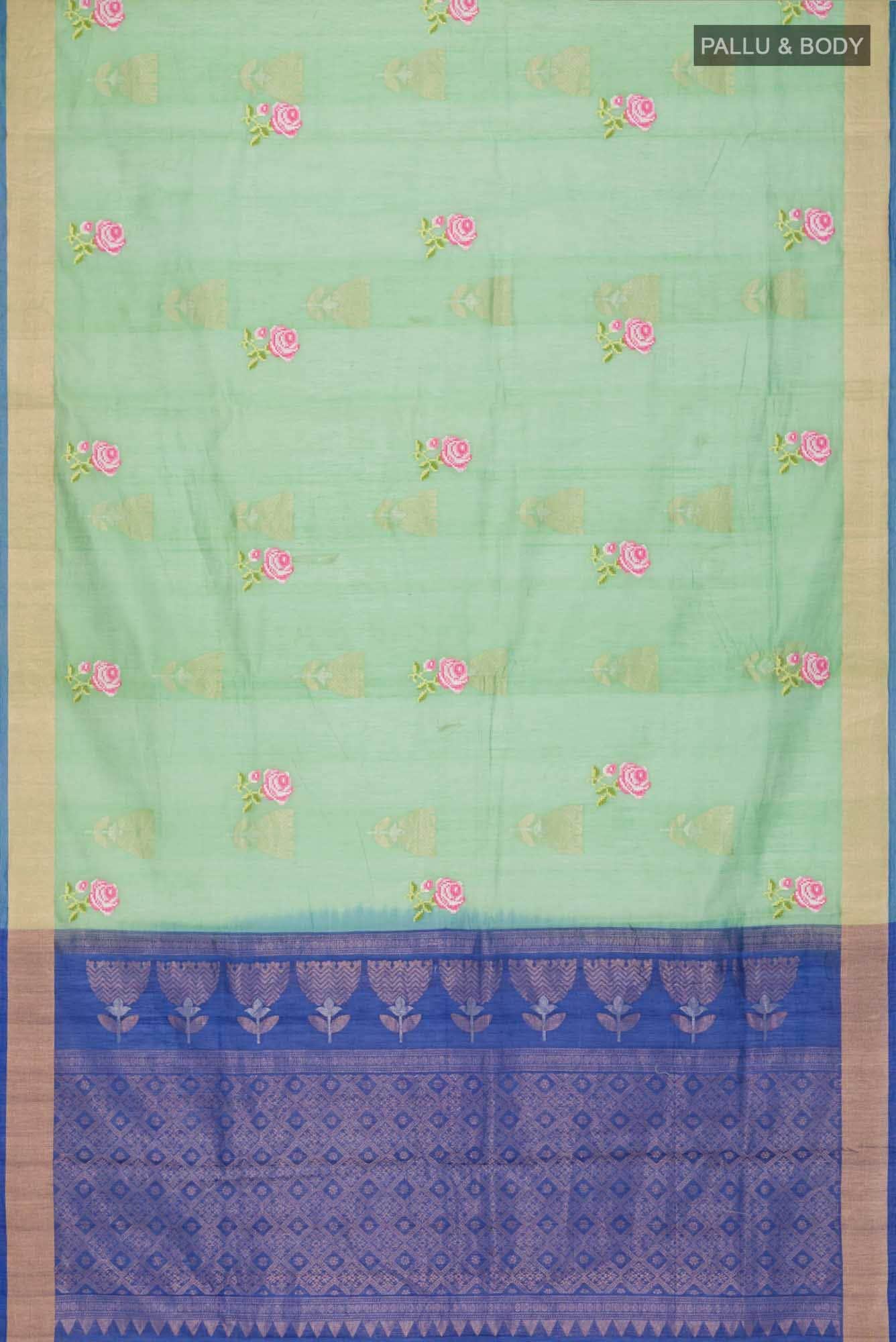 Green Silk Cotton Saree