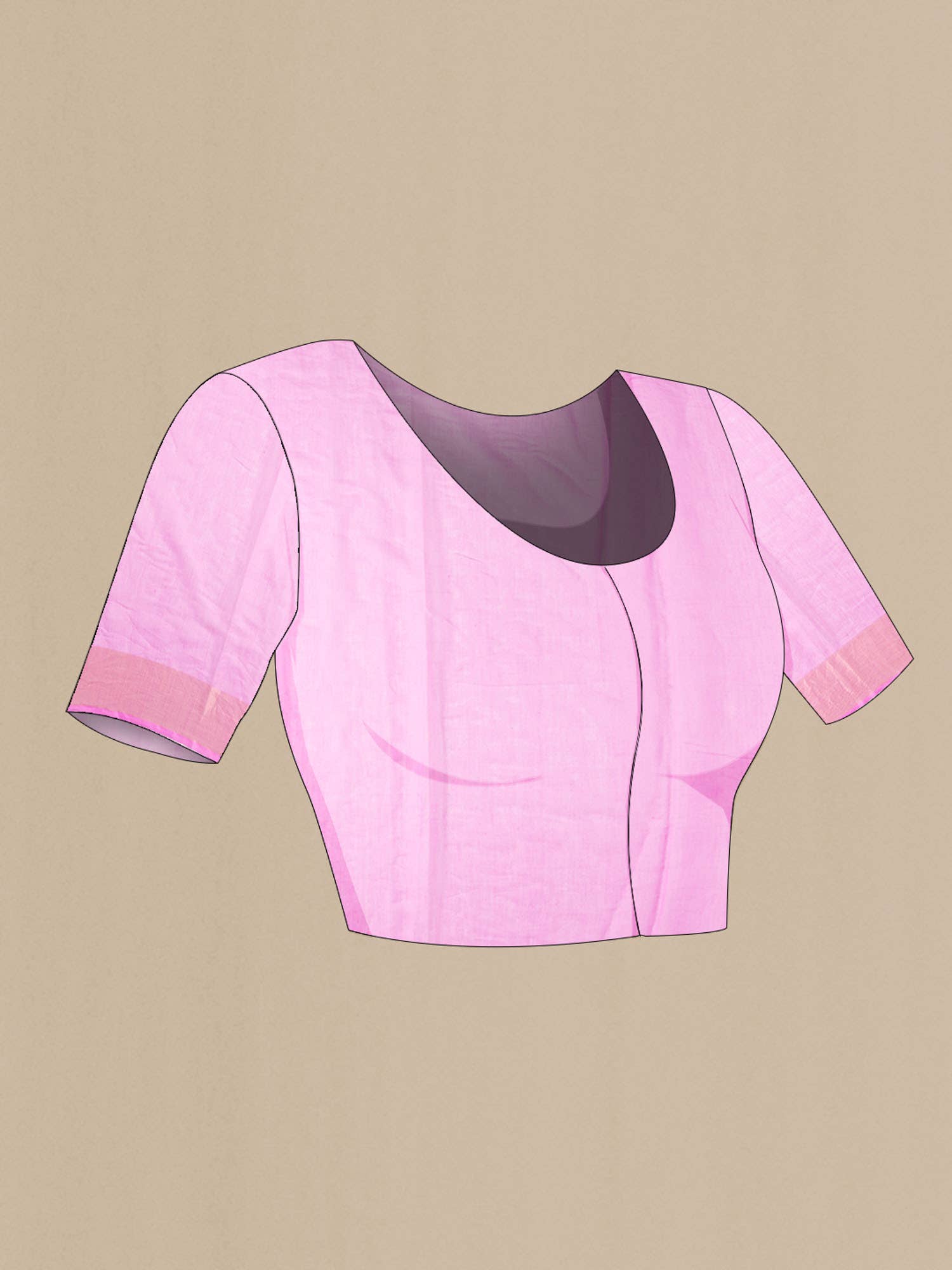Rose pink Silk Cotton Saree
