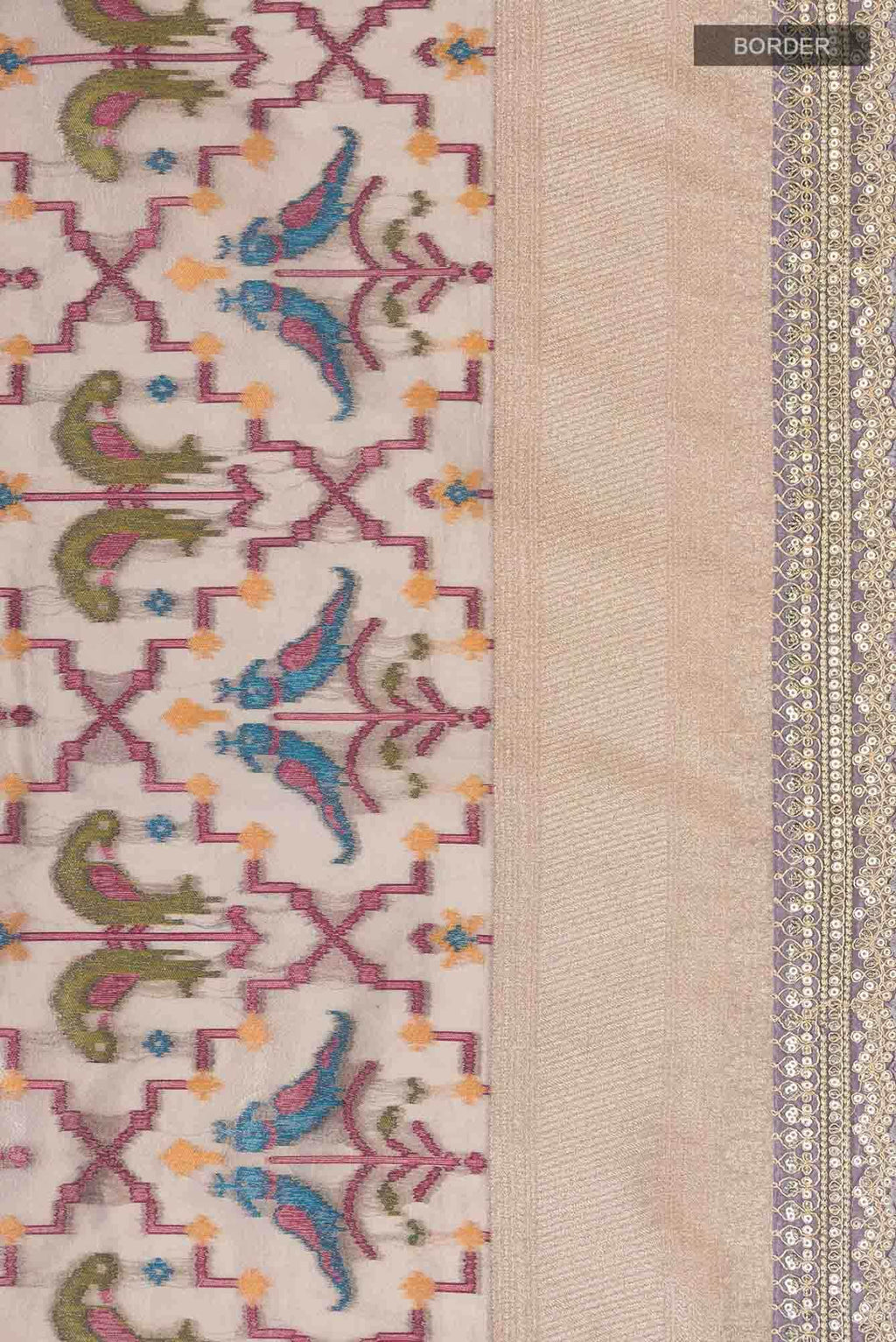 Lavender Blended Tissue Silk Saree
