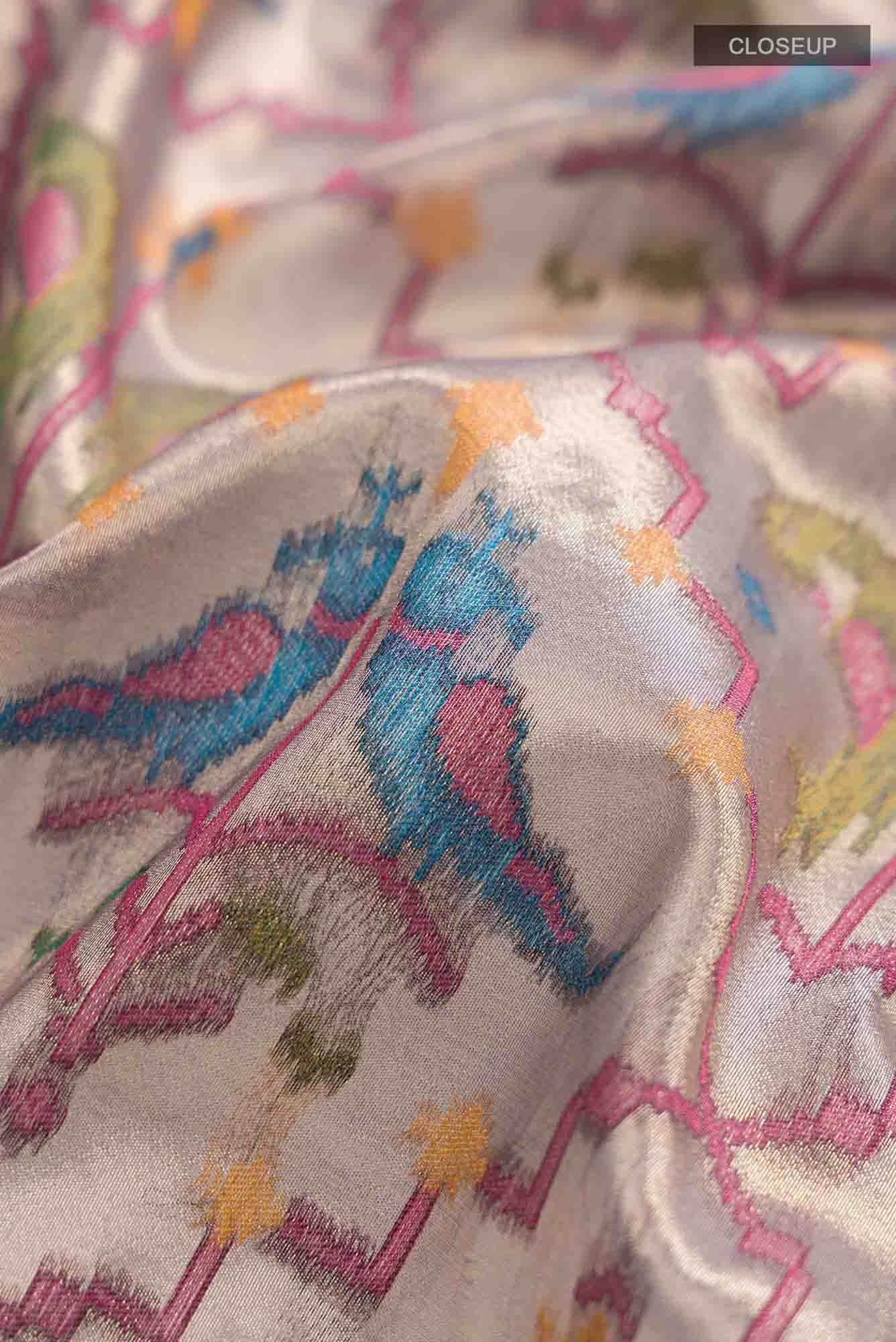 Lavender Blended Tissue Silk Saree