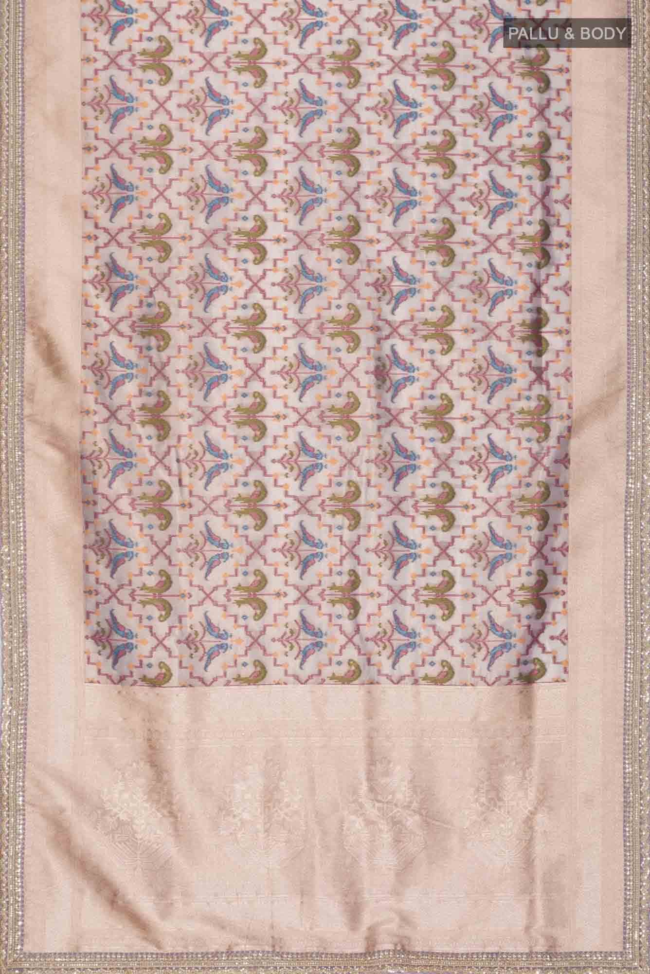 Lavender Blended Tissue Silk Saree