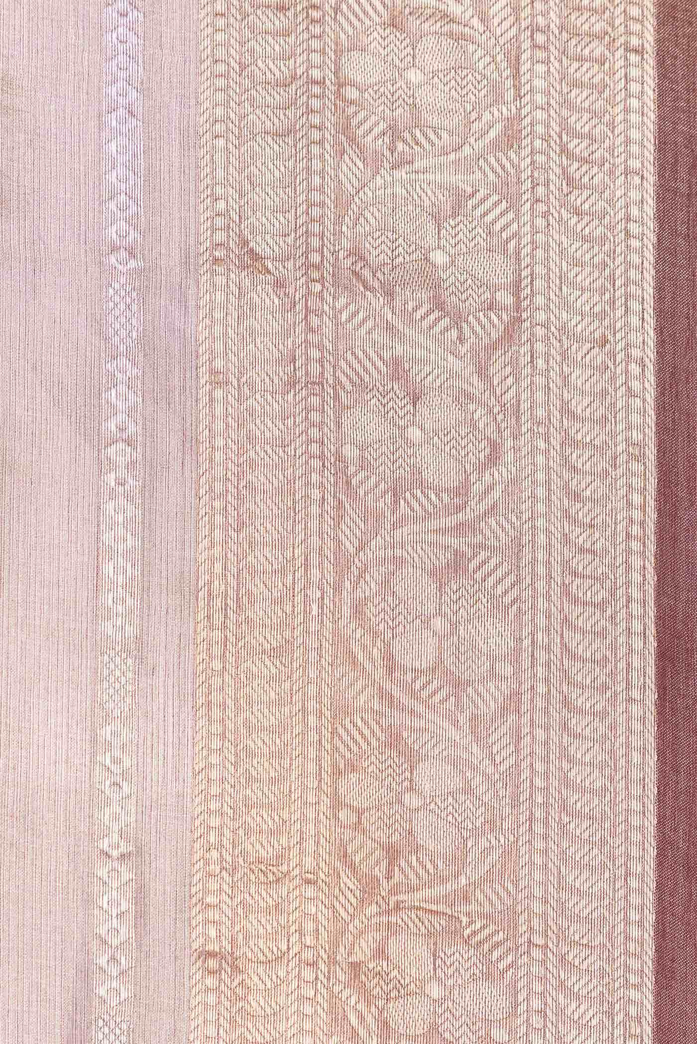 Maroon Dual Tone Organza Silk Saree