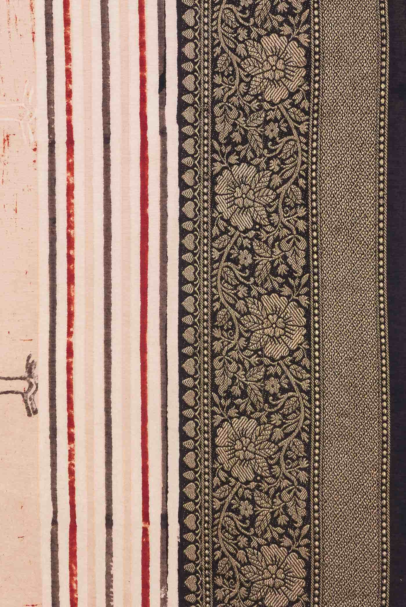Peach Dual Tone Chanderi Silk Saree