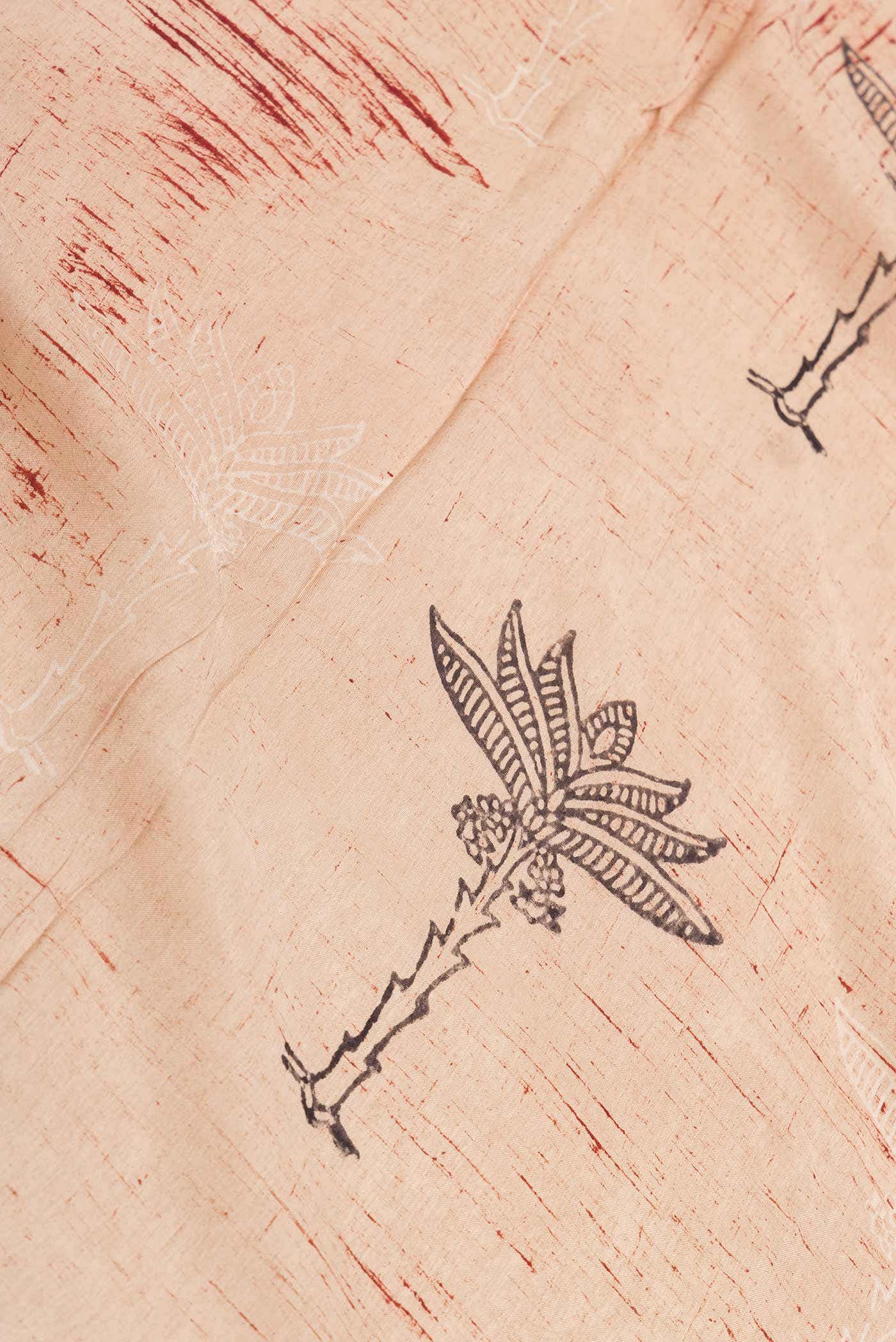 Peach Dual Tone Chanderi Silk Saree