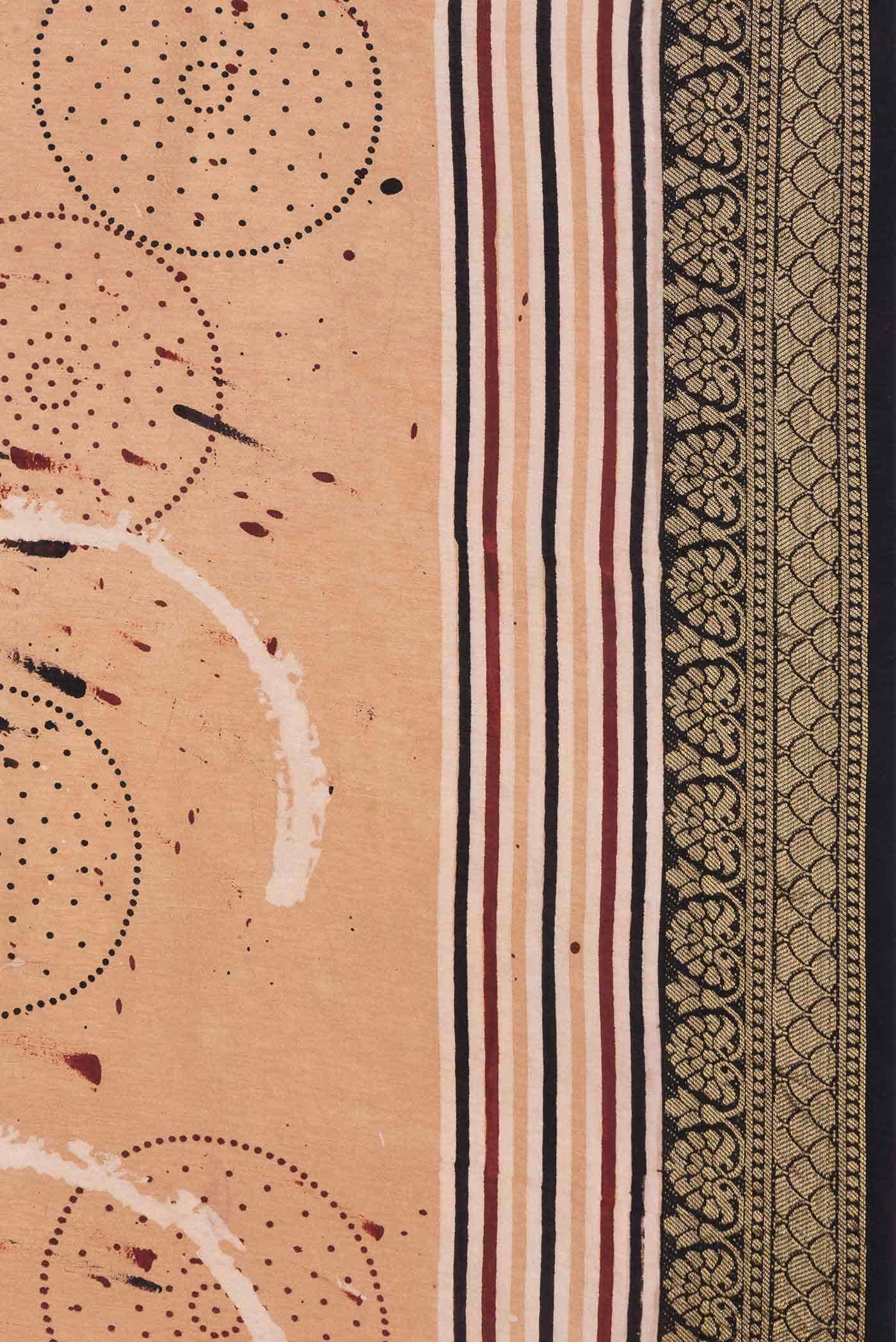 Beige Dual Tone Chanderi Silk Saree