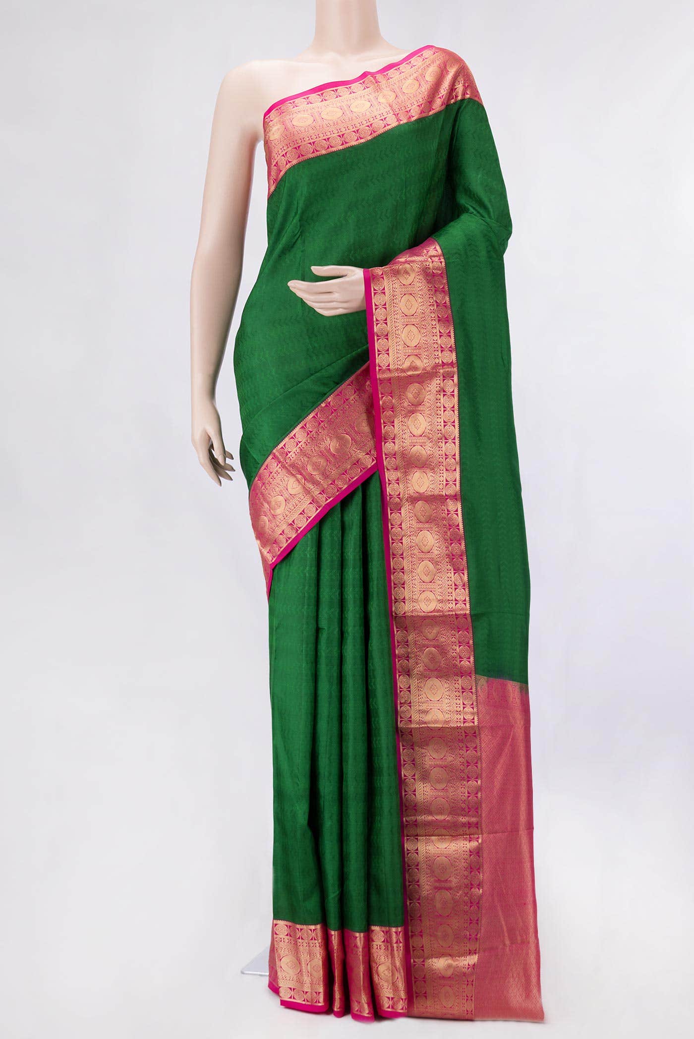 Green Dual Tone Kanchipuram Silk Saree