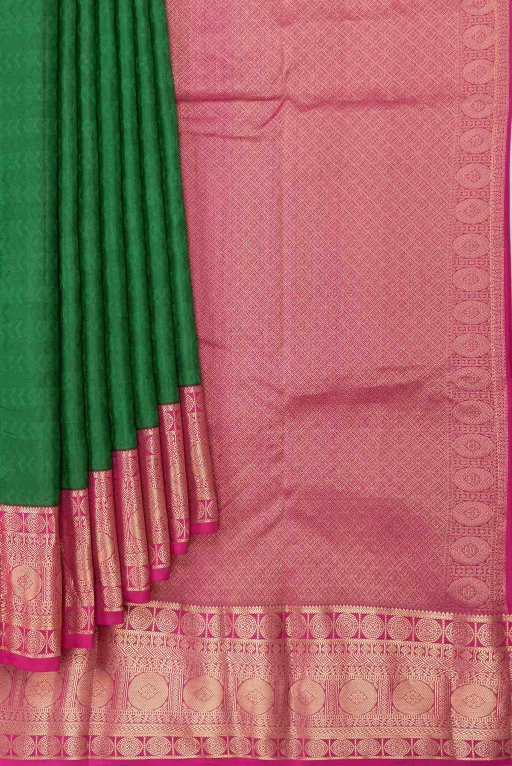 Green Dual Tone Kanchipuram Silk Saree