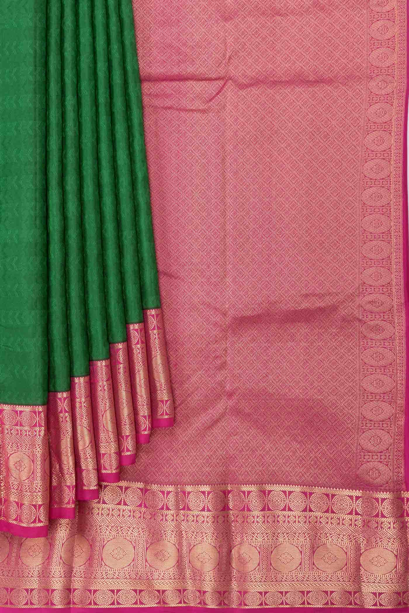 Green Dual Tone Kanchipuram Silk Saree