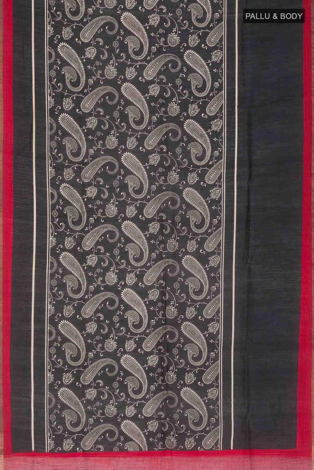 Black Bhagalpuri Tussar Silk Saree