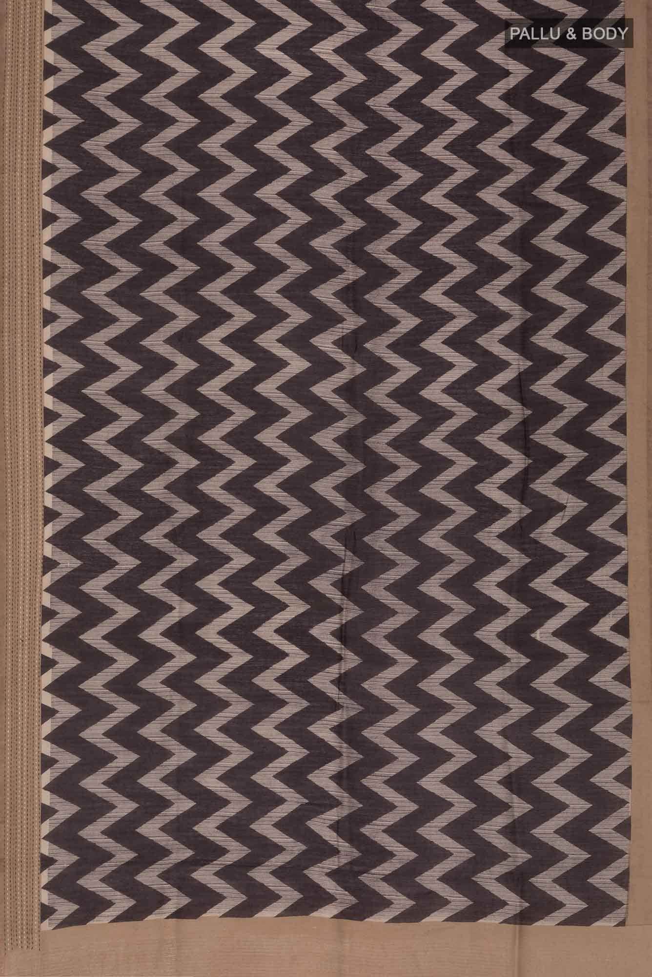 Black Bhagalpuri Tussar Silk Saree