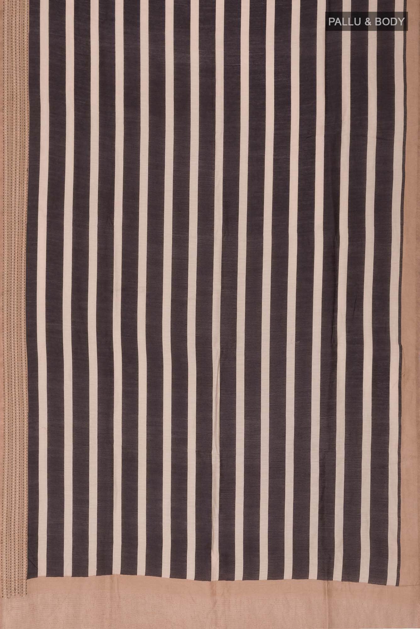 Black Bhagalpuri Tussar Silk Saree