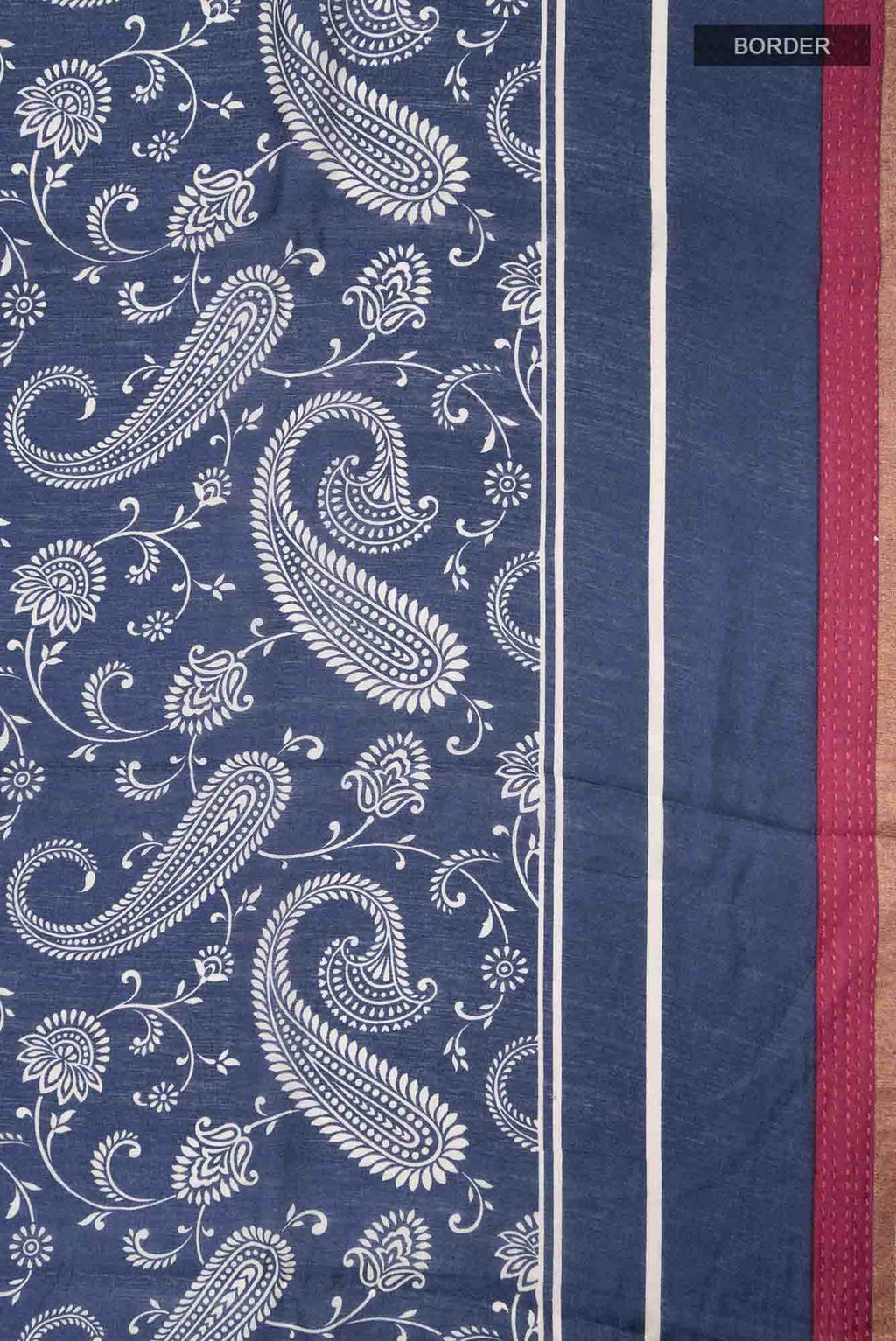 Blue Bhagalpuri Tussar Silk Saree