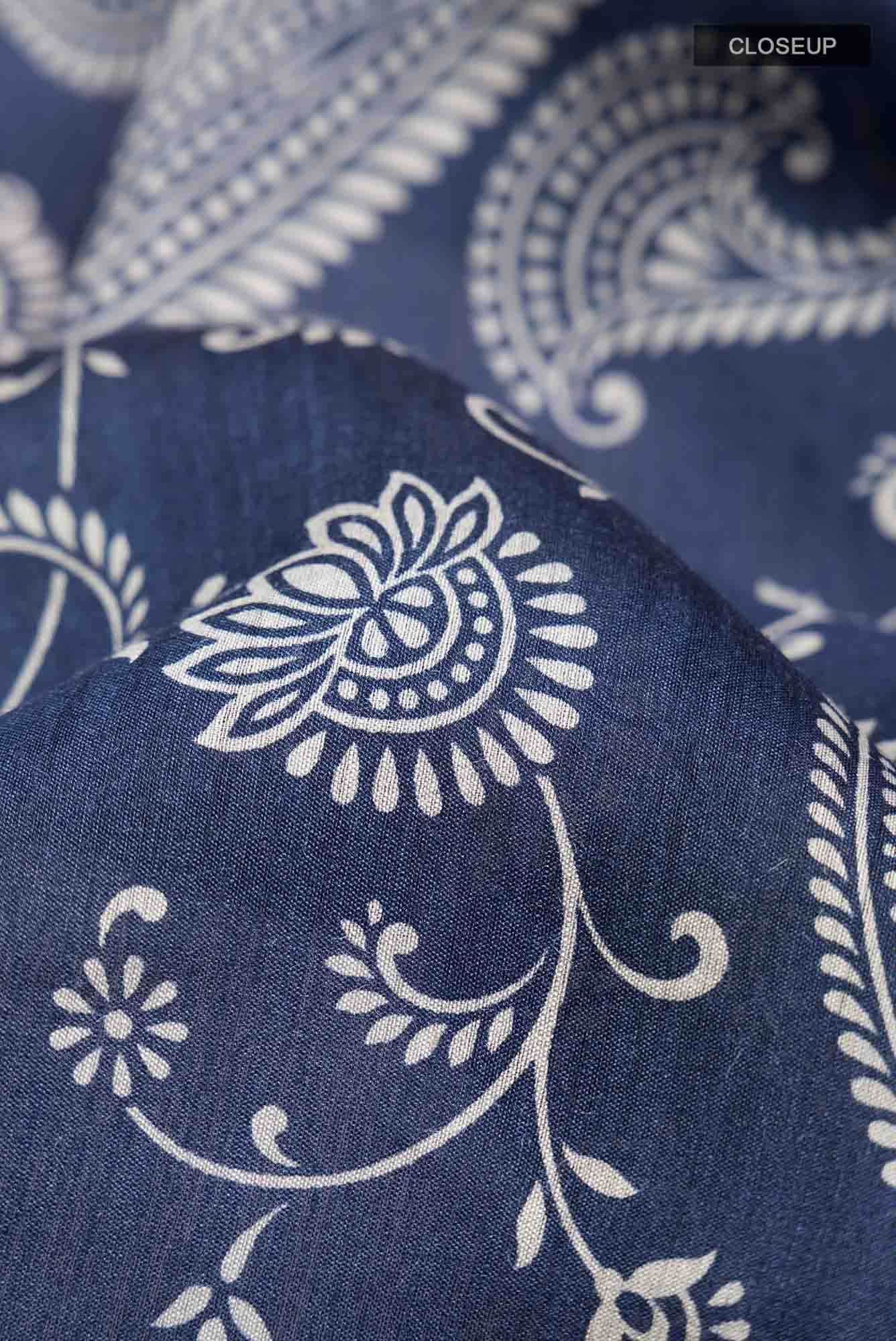 Blue Bhagalpuri Tussar Silk Saree