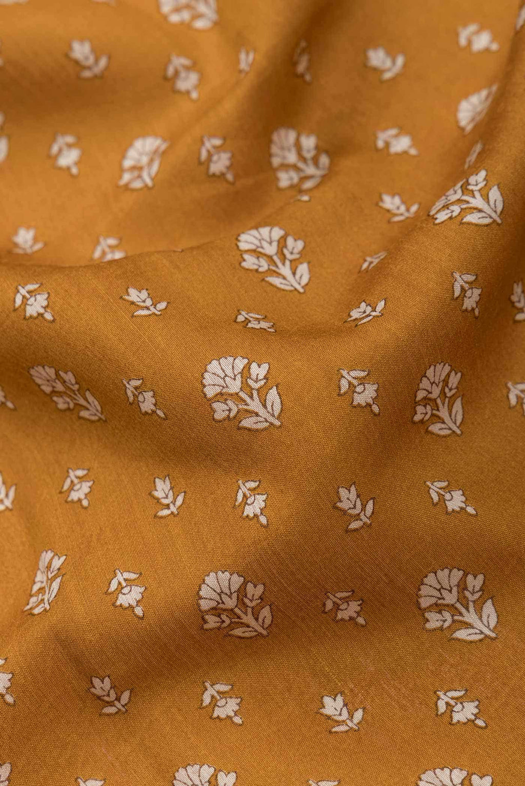 Mustard Tussar Silk Saree