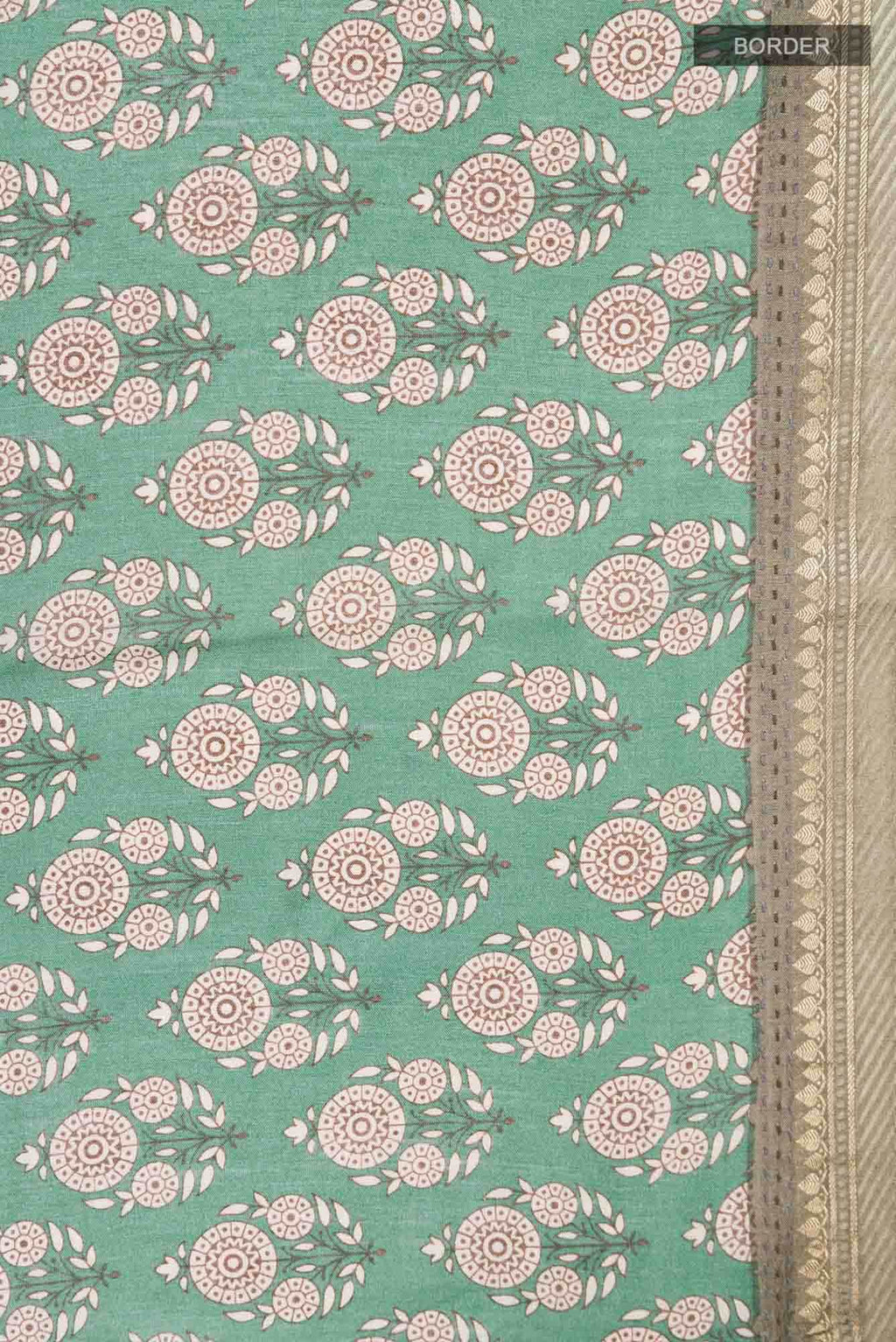 Green Bhagalpuri Tussar Silk Saree