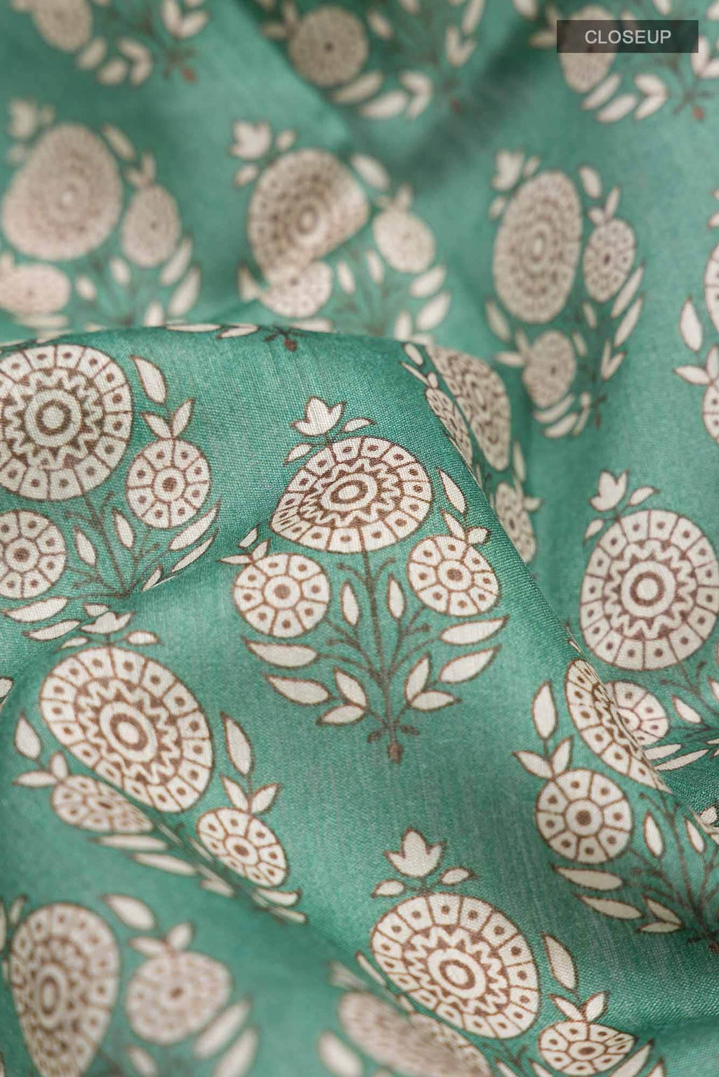 Green Bhagalpuri Tussar Silk Saree