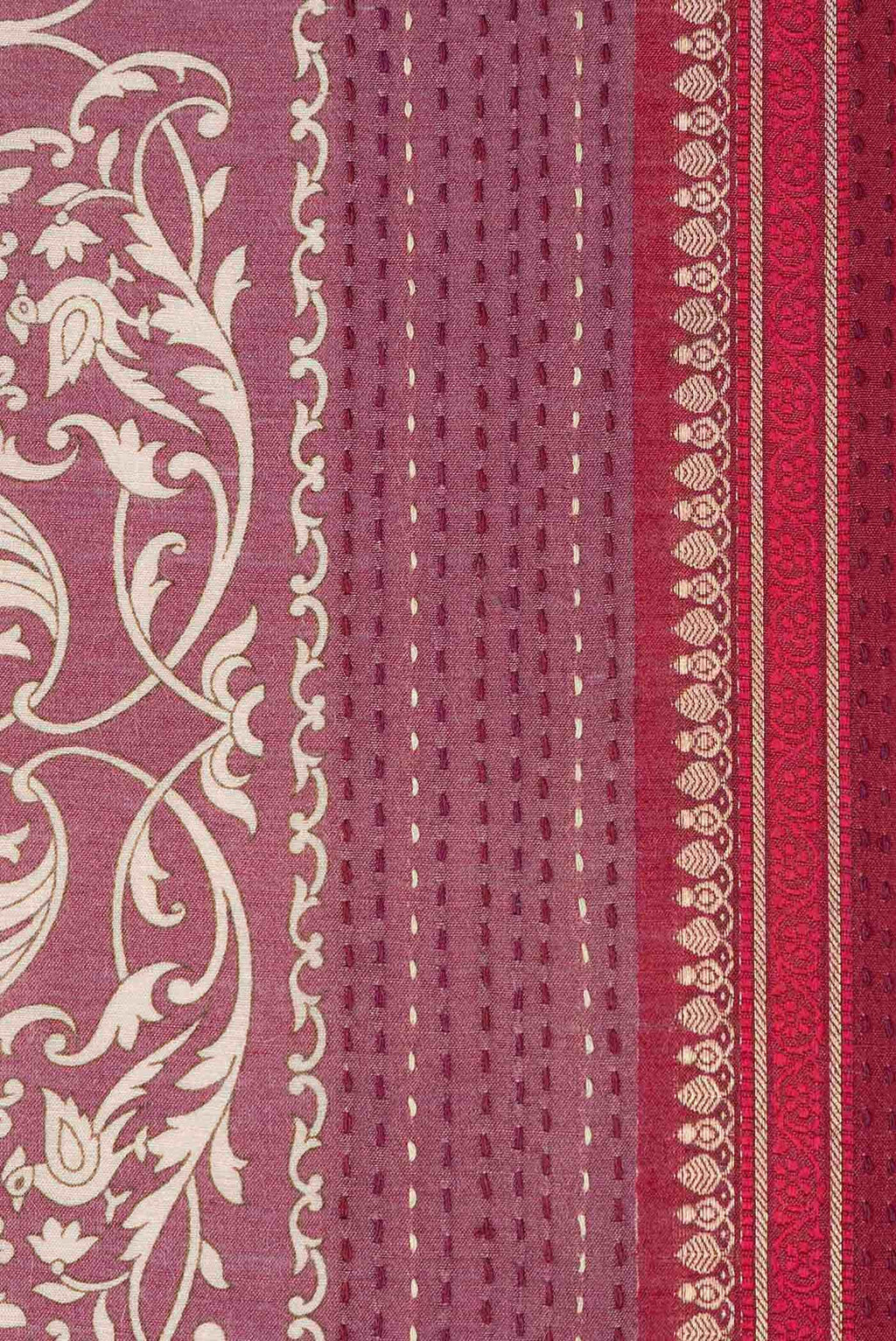 Mauve Tussar Silk Saree