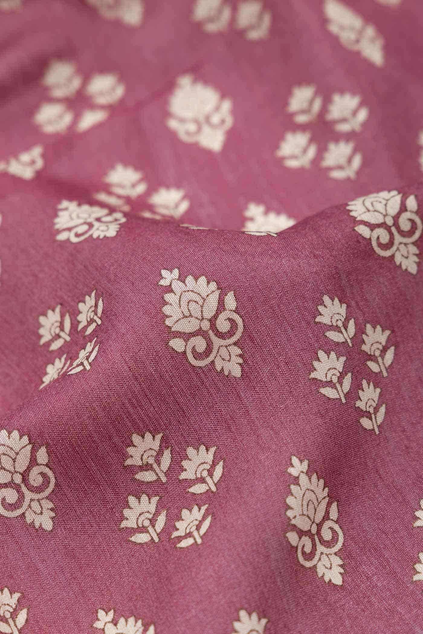 Mauve Tussar Silk Saree