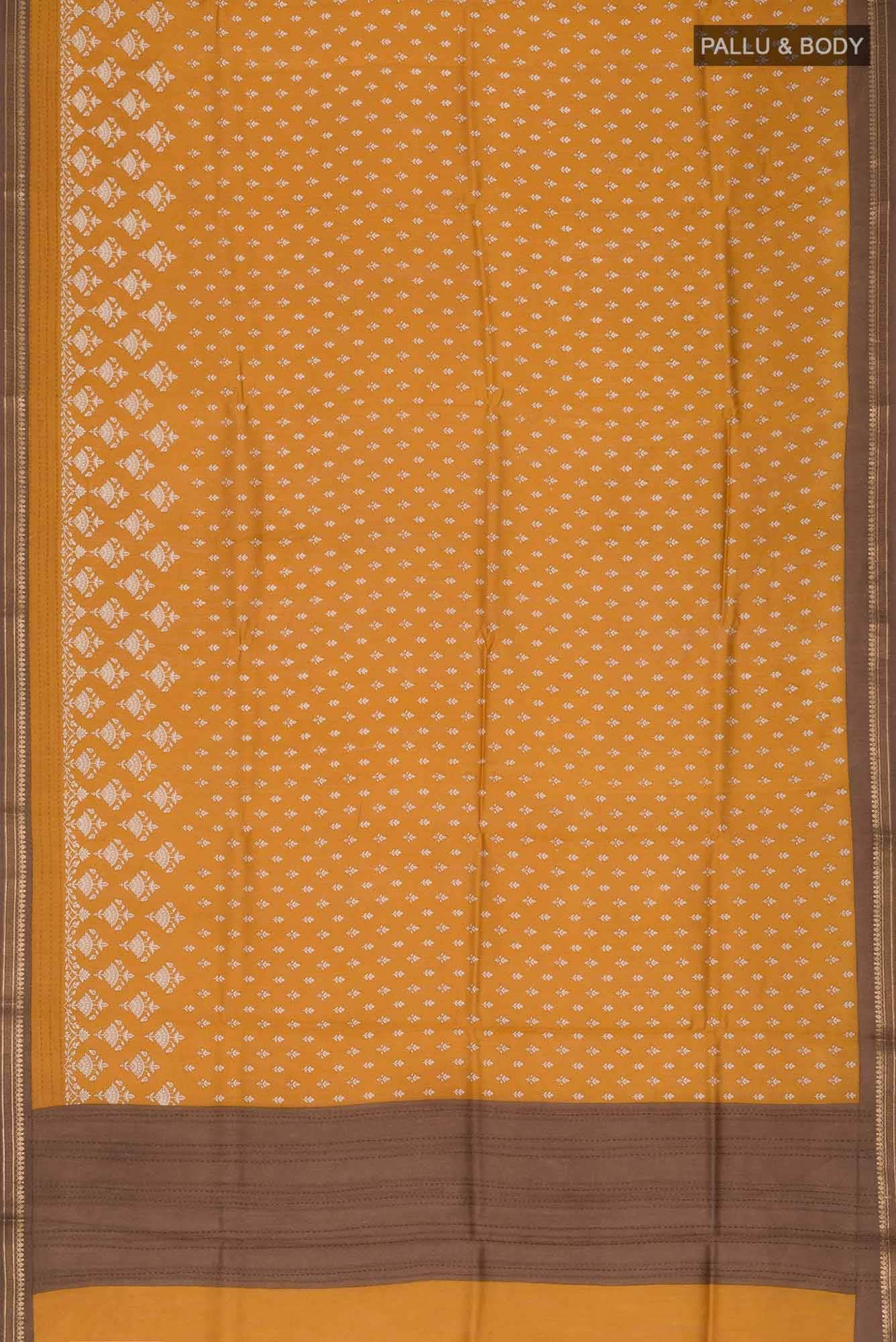 Yellow Bhagalpuri Tussar Silk Saree