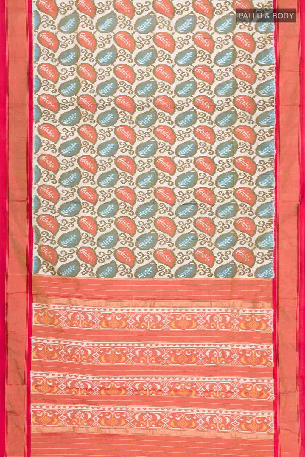 Off White Rajkot Patola Silk Saree