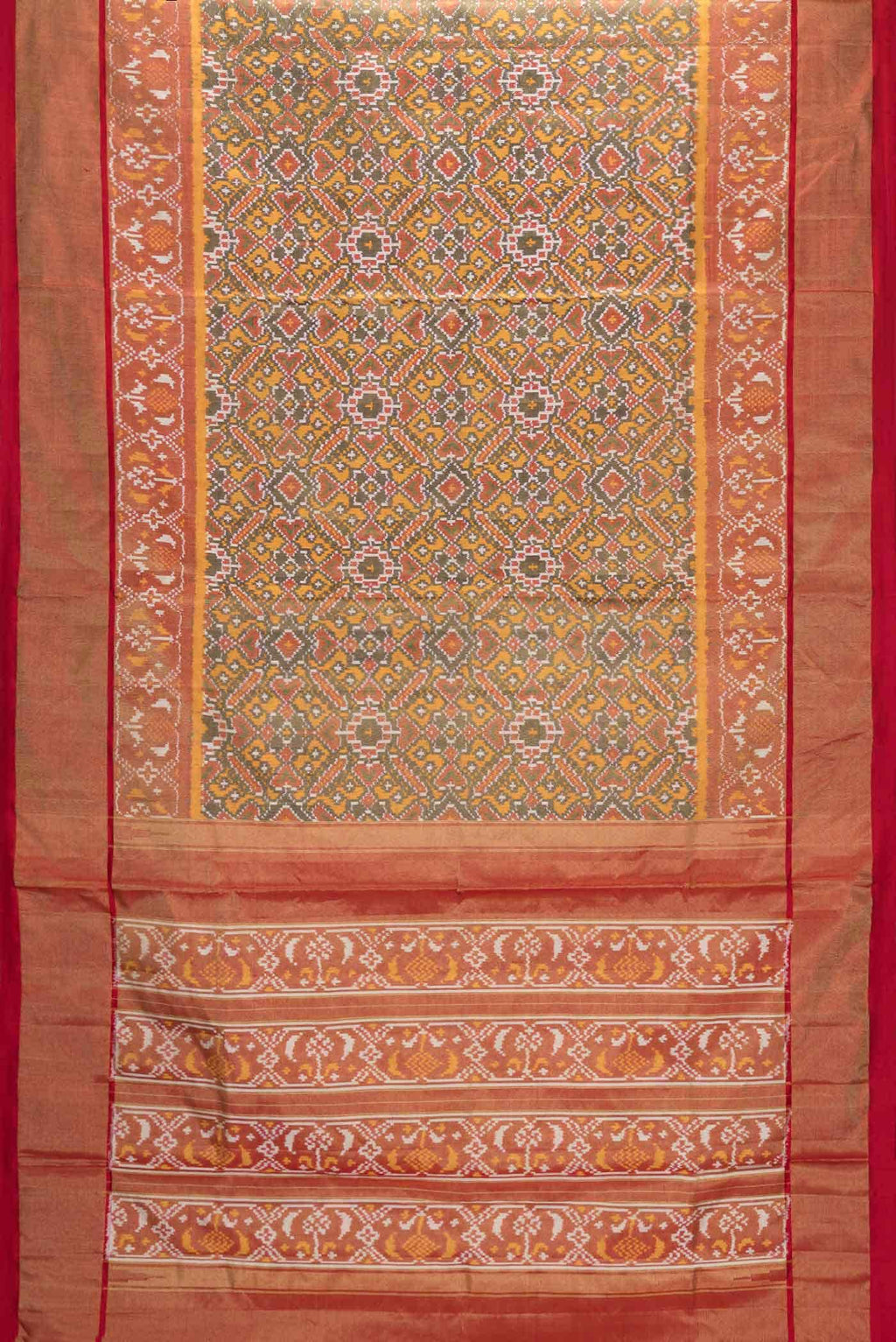 Green Double Ikat Saree