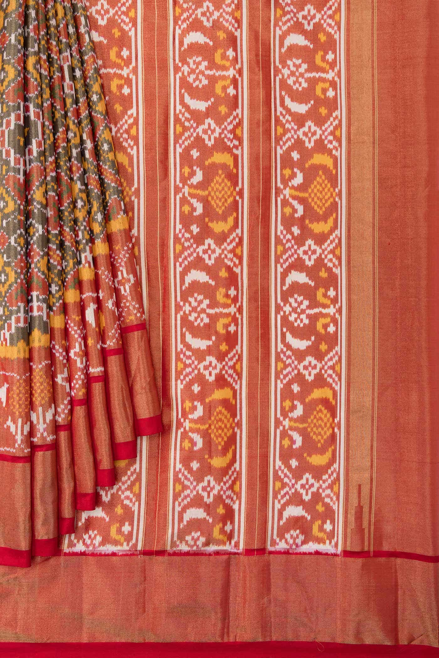 Green Double Ikat Saree