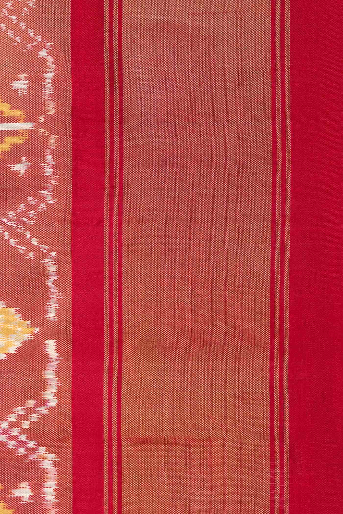 Beige Double Ikat Saree