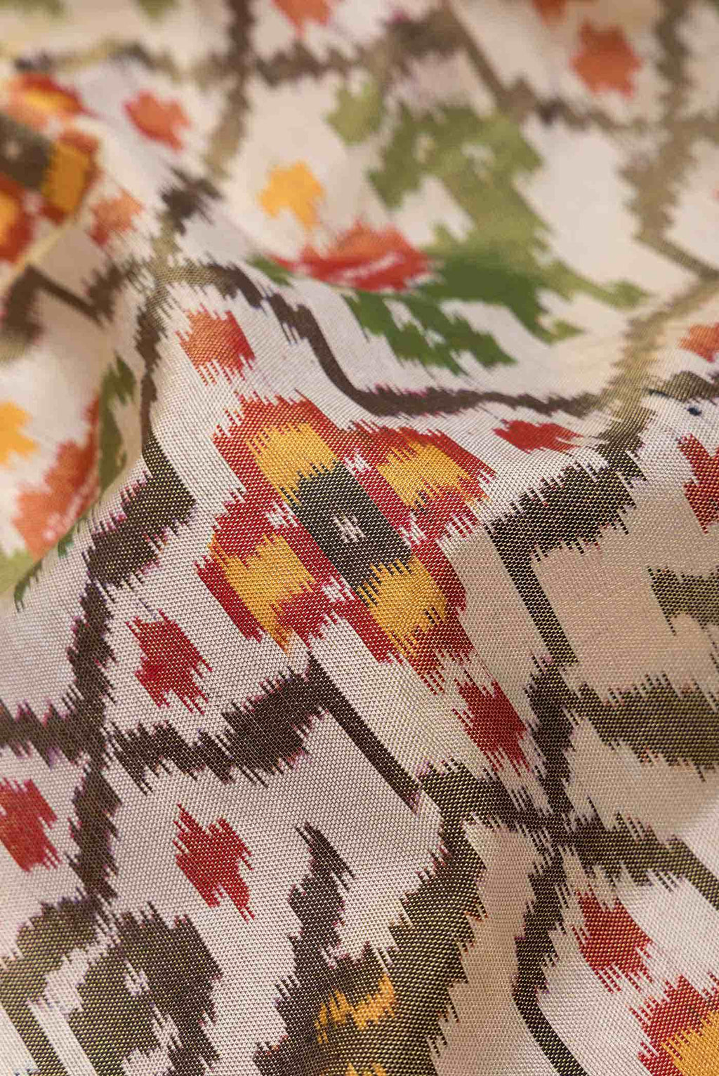 Beige Double Ikat Saree