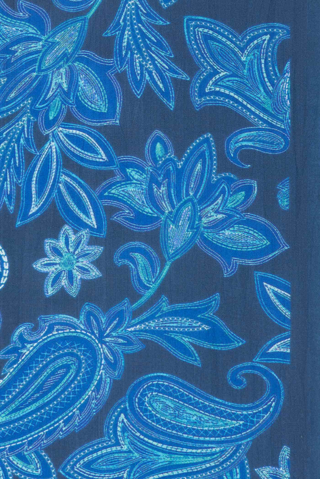Blue Printed Silk Saree