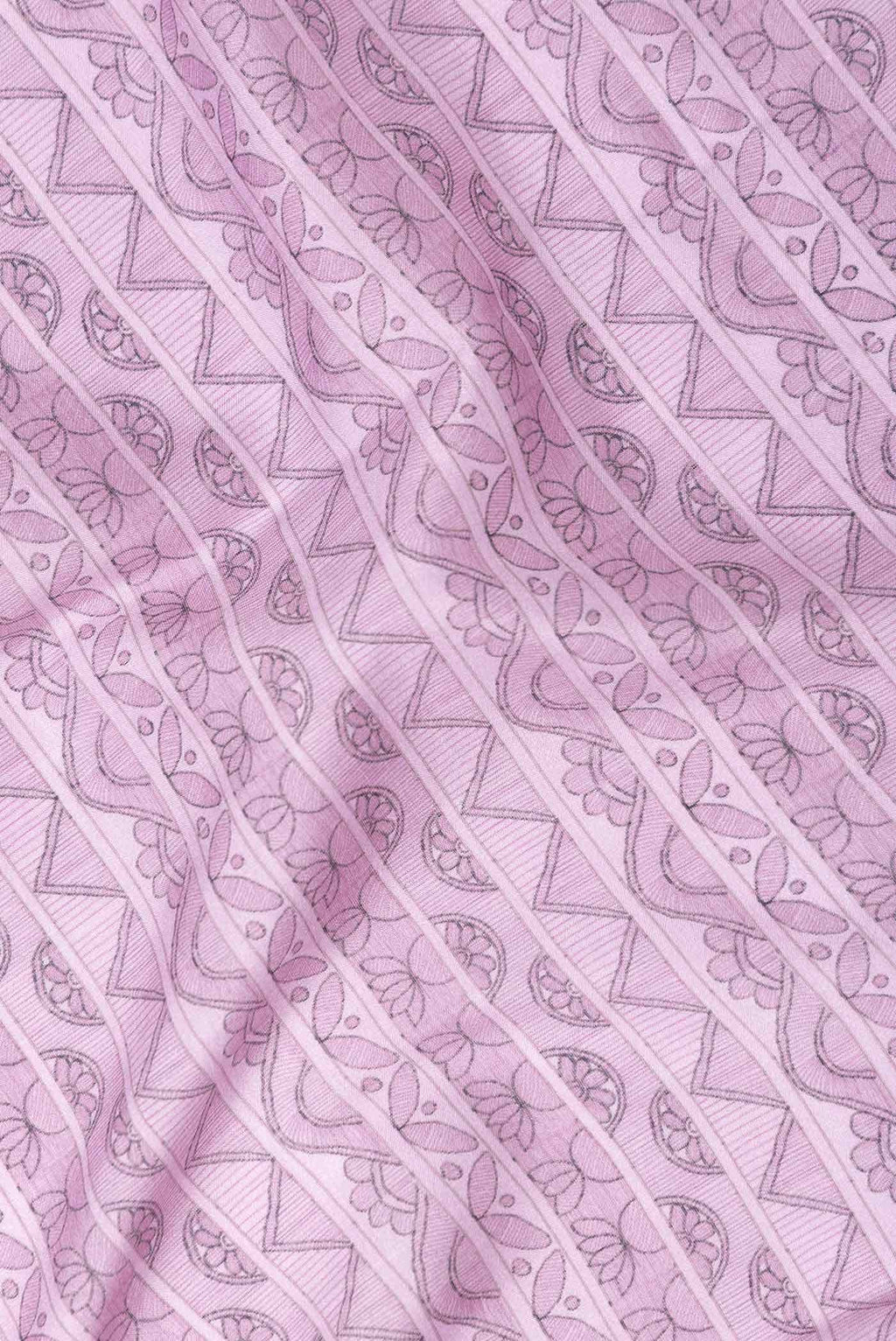 Lavender Printed Silk Saree