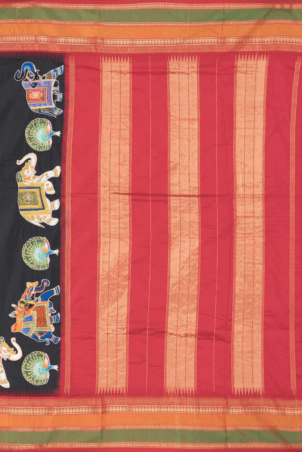Black Kanchipuram Silk Saree