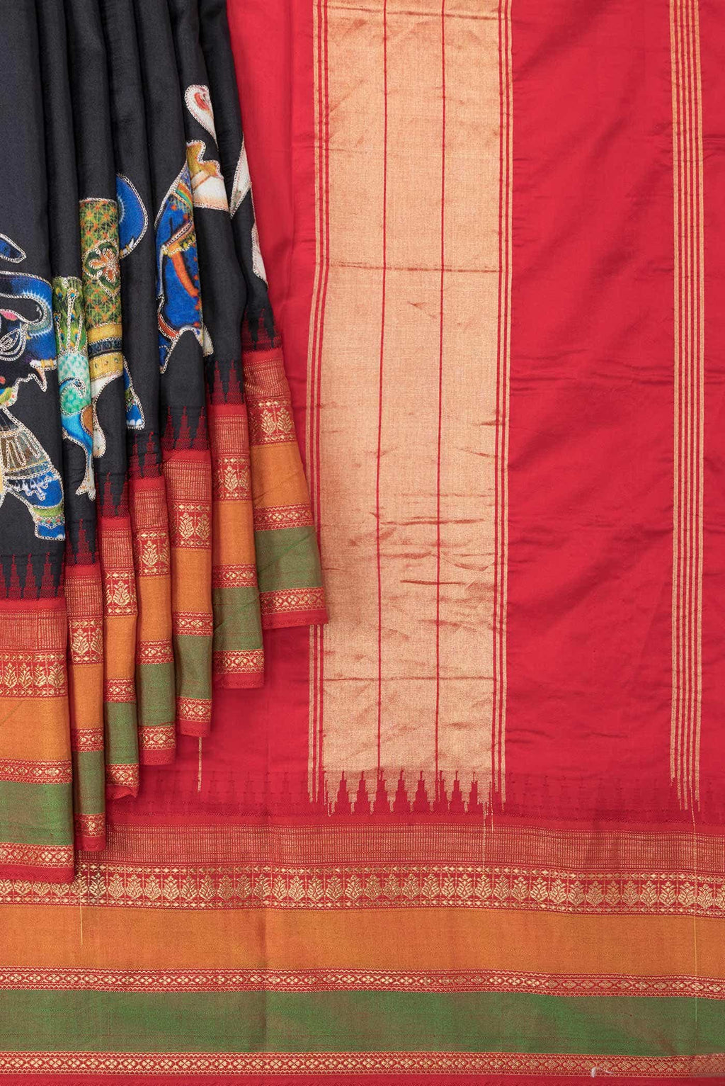 Black Kanchipuram Silk Saree