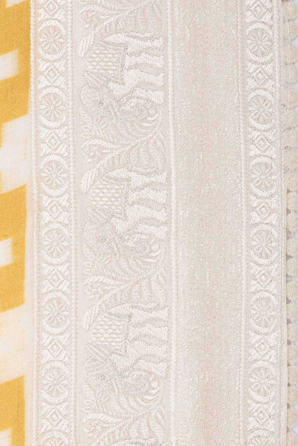 Mustard Tussar Silk Saree