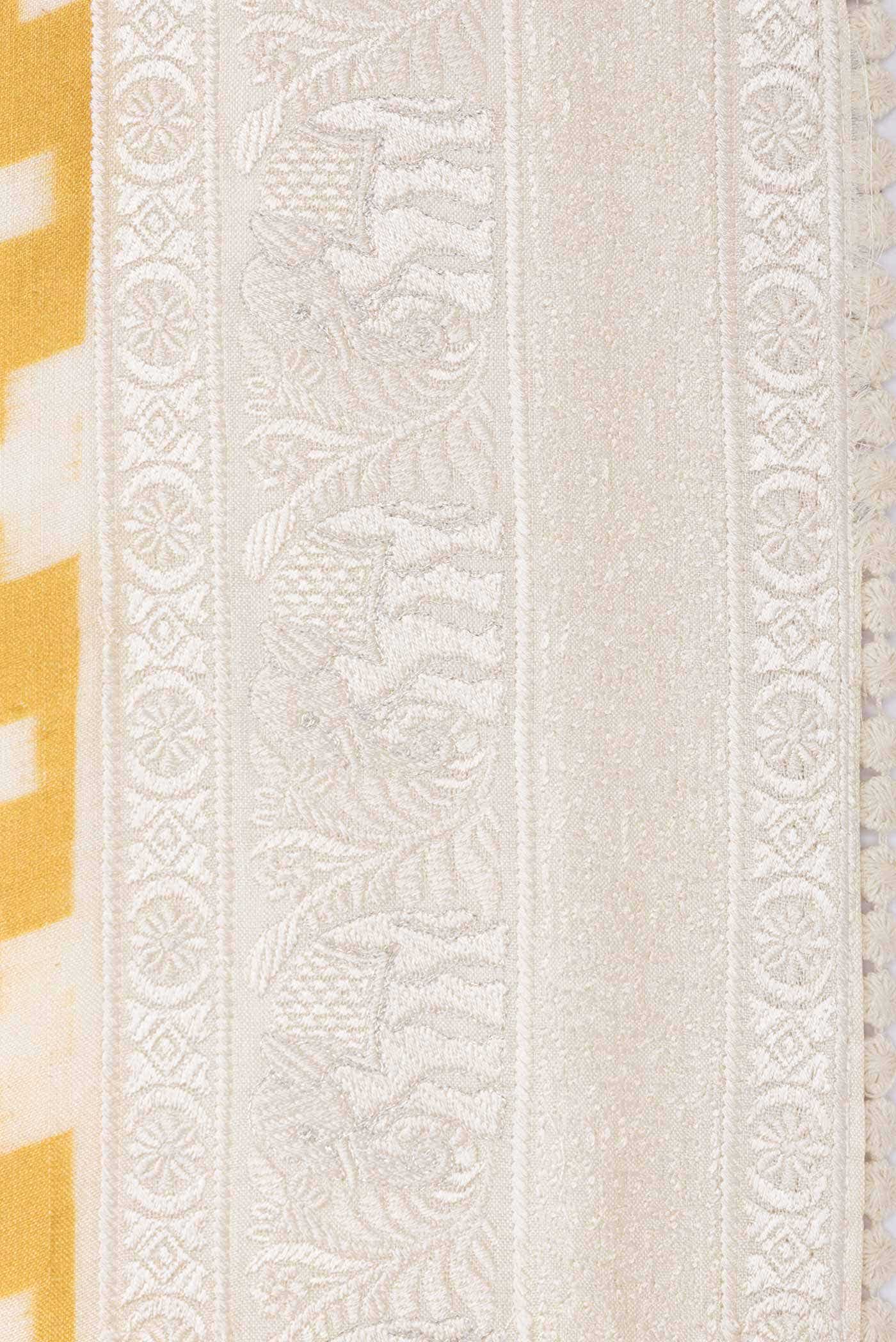 Mustard Tussar Silk Saree