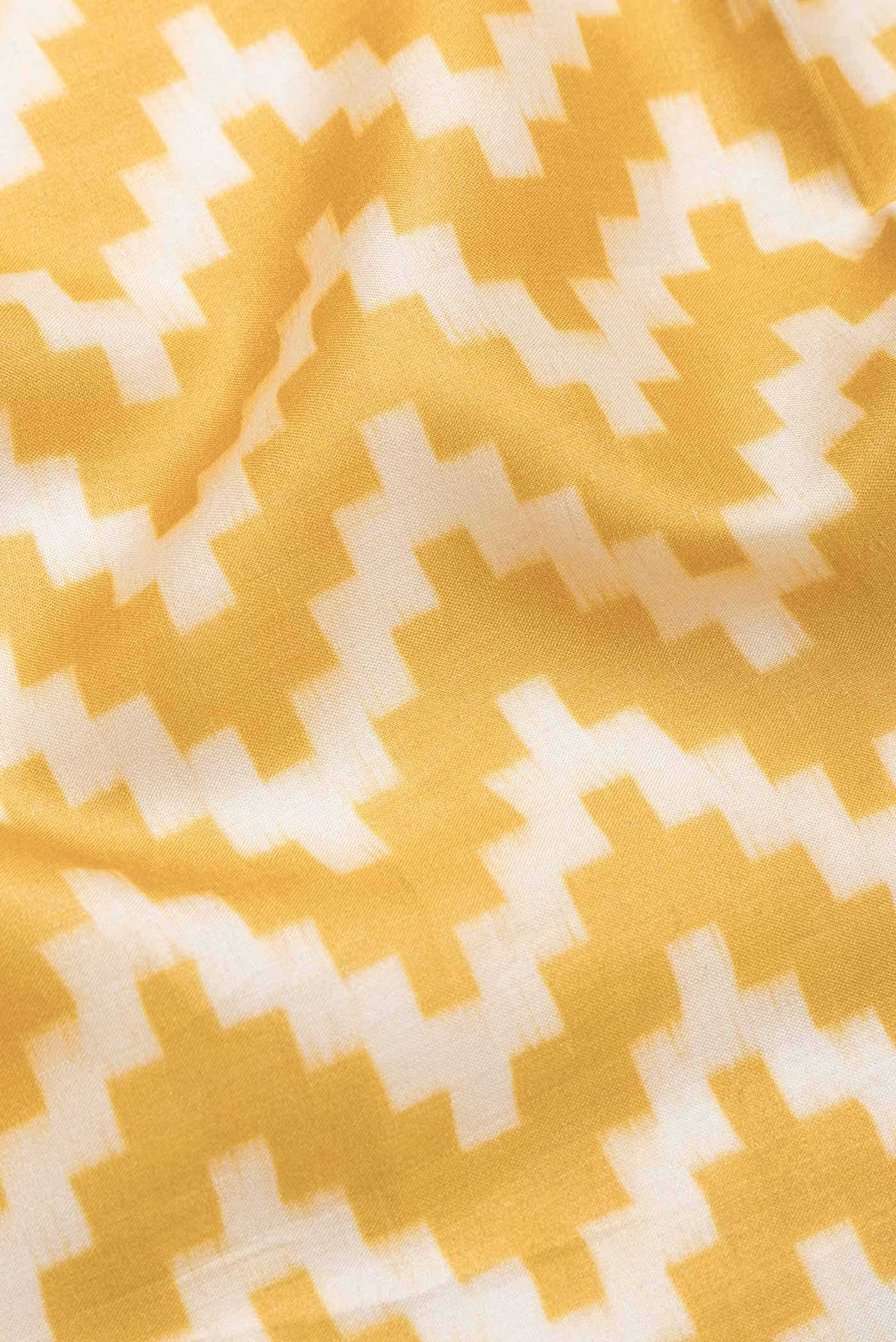 Mustard Tussar Silk Saree