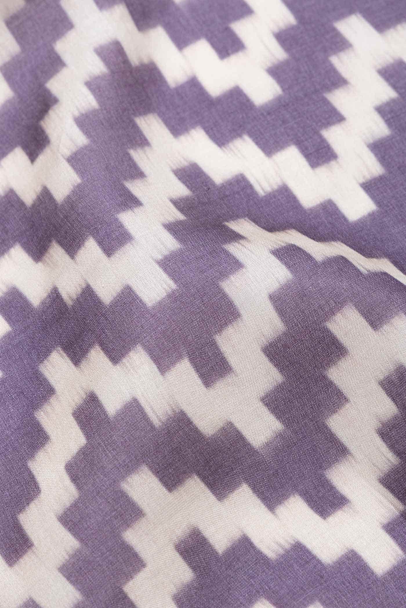 Lavender Tussar Silk Saree
