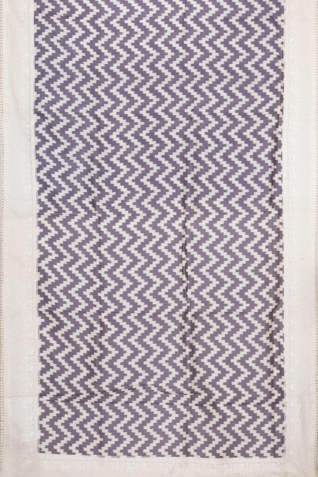 Lavender Tussar Silk Saree